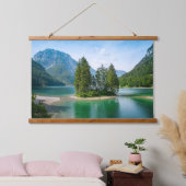 美しい山の湖の絵のような景色 吊り下げ型タペストリー (寝室)