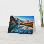 美しい山の穏やかな水の風景悔やみや弔慰 カード (正面)