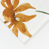 美しい山の花、水の色、ケシ、とうもろこし花 フリースブランケット (角)