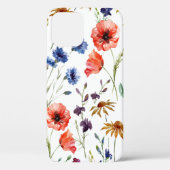 美しい山の花、水の色、ケシ、とうもろこし花 Case-Mate iPhoneケース (裏面)