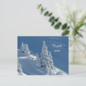 美しい山の雪の木々に感謝します ポストカード (スタンド正面)