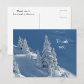 美しい山の雪の木々に感謝します ポストカード (正面/裏面)