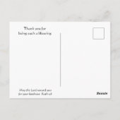 美しい山の雪の木々に感謝します ポストカード (裏面)