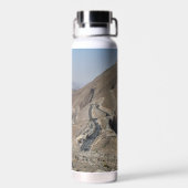 美しい山の風景。 ウォーターボトル (背面)