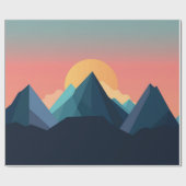 美しい山の風景 ラッピングペーパー (フラット)