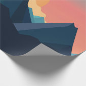 美しい山の風景 ラッピングペーパー (角)