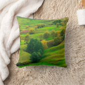 美しい山並み、夕べの光。  クッション (ブランケット)