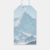 美しい山写真冬の結婚式 ギフトタグ (裏面)
