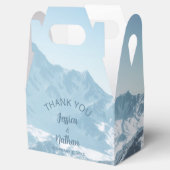 美しい山写真冬の結婚式 フェイバーボックス (オープン)