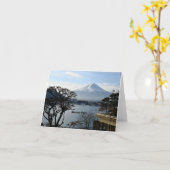 美しい山富士 カード (黄色い花)