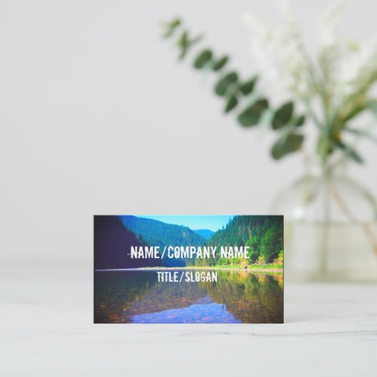 美しい山水写真 名刺 (スタンド正面)