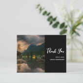 美しい山湖の夕方写真ありがとうございます ポストカード (スタンド正面)