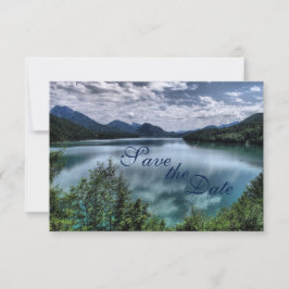 美しい山湖の結婚式・Save the Dateカード セーブザデート