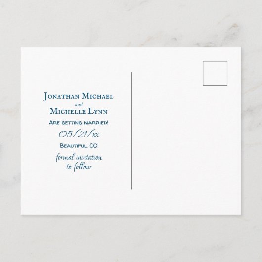 美しい山湖 結婚式のご案内 案内ポストカード (裏面)