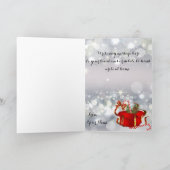 美しい山羊の赤ん坊の少女クリスマス シーズンカード (内部)