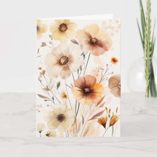 美しい山花あなたの損失を申し訳なく カード (正面)