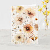 美しい山花あなたの損失を申し訳なく カード (黄色い花)