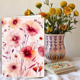 美しい山花が咲き誇る カード