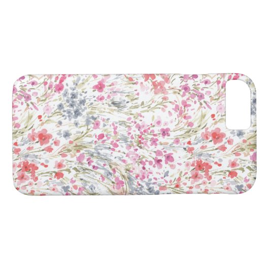 美しい山花の水彩模様 Case-Mate iPhoneケース (裏面(横))