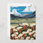 美しい山花牧草地の風景 ポストカード (正面/裏面)