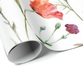 美しい山花、水色、ケシ、とうもろこし花 ラッピングペーパー (ロールコーナー)