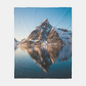 美しい山 フリースブランケット (正面)