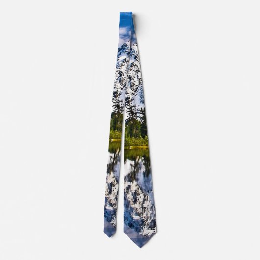 美しい山-湖-森林 ネクタイ (裏面)