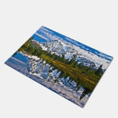 美しい山- picture湖-山Shuksan ドアマット (アングル)