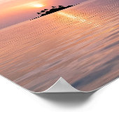 美しい島の夕焼け その2 ポスター (角)
