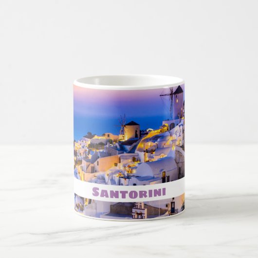 美しい島サントリーニ コーヒーマグカップ (中央)