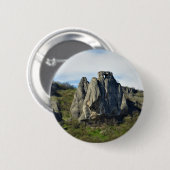 美しい崖の写真ラウンドバッジ 缶バッジ (正面&裏面)