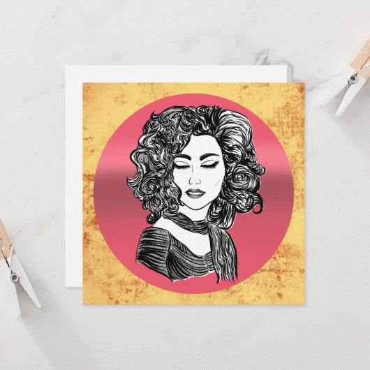 美しい巻き毛 カード (正面/裏面インサイチュ)