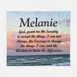 美しい平パーソナライズされた穏祈りの言葉毛布 フリースブランケット