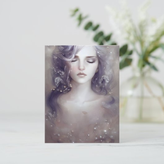 美しい平和な女性はがき ポストカード (スタンド正面)