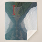 美しい平和な湖レッドカヌボート シェルパブランケット (正面)