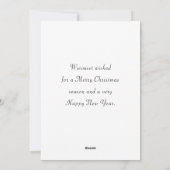 美しい平和のクリスマス　キツネのフライングカード シーズンカード (裏面)