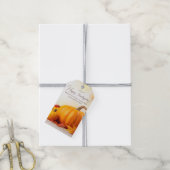 美しい幸せな感謝祭カスタマイズ可能なカボチャ ギフトタグ (より糸付き)