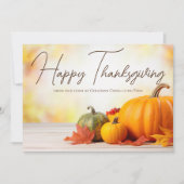 美しい幸せな感謝祭カスタマイズ可能なビジネス シーズンカード (正面)