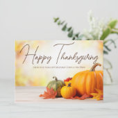 美しい幸せな感謝祭カスタマイズ可能なビジネス シーズンカード (スタンド正面)