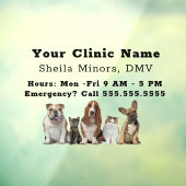 . .美しい幸せな犬と猫の獣医  ウィンドウサイン (シート3)