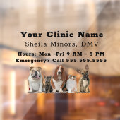 . .美しい幸せな犬と猫の獣医  ウィンドウサイン (シート2)