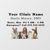 . .美しい幸せな犬と猫の獣医  ウィンドウサイン (シート)