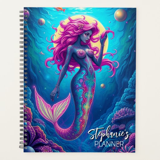 美しい幻想の人魚のサイレン プランナー手帳 (正面)