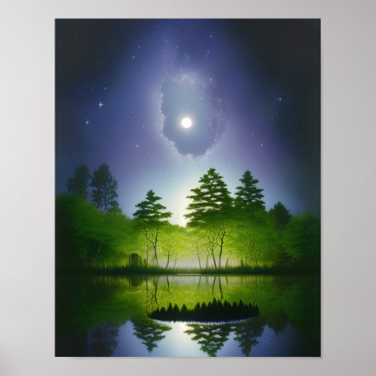 美しい幻想的な風景、リアリスティックで自然な ポスター (正面)
