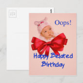 美しい幼児は誕生日の遅れを後悔する ポストカード (正面/裏面)