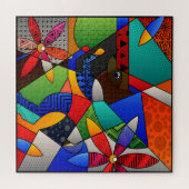 美しい幾何カラフル形状ジグソーパズル ジグソーパズル (横)