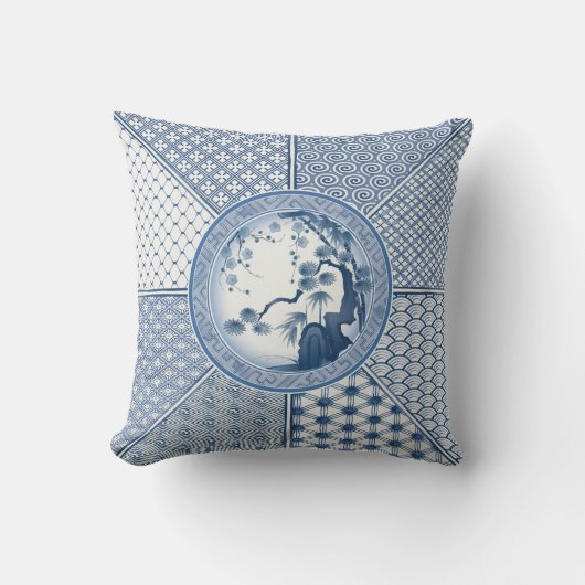 美しい幾何学咲きさくらんぼ園 クッション (正面)