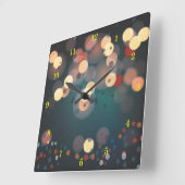 美しい幾何学的なバブルの壁時計 スクエア壁時計 (傾斜)