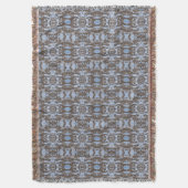 美しい幾何学的な庭園、青と茶色 スローブランケット (正面縦)