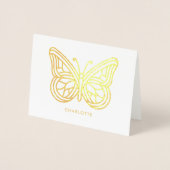 美しい幾何学的な蝶 箔カード (正面)